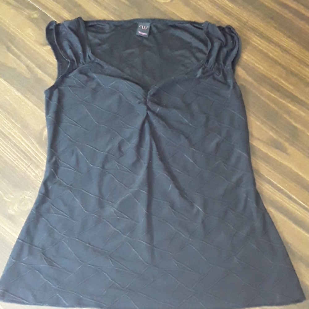 Black Cinched Wrapper Tank